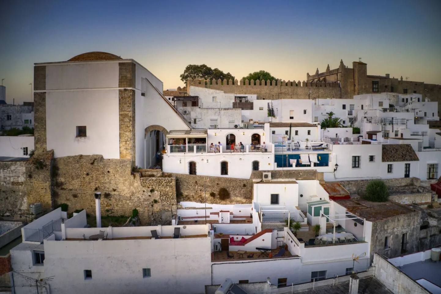 Vue aérienne de Vejer de la Frontera