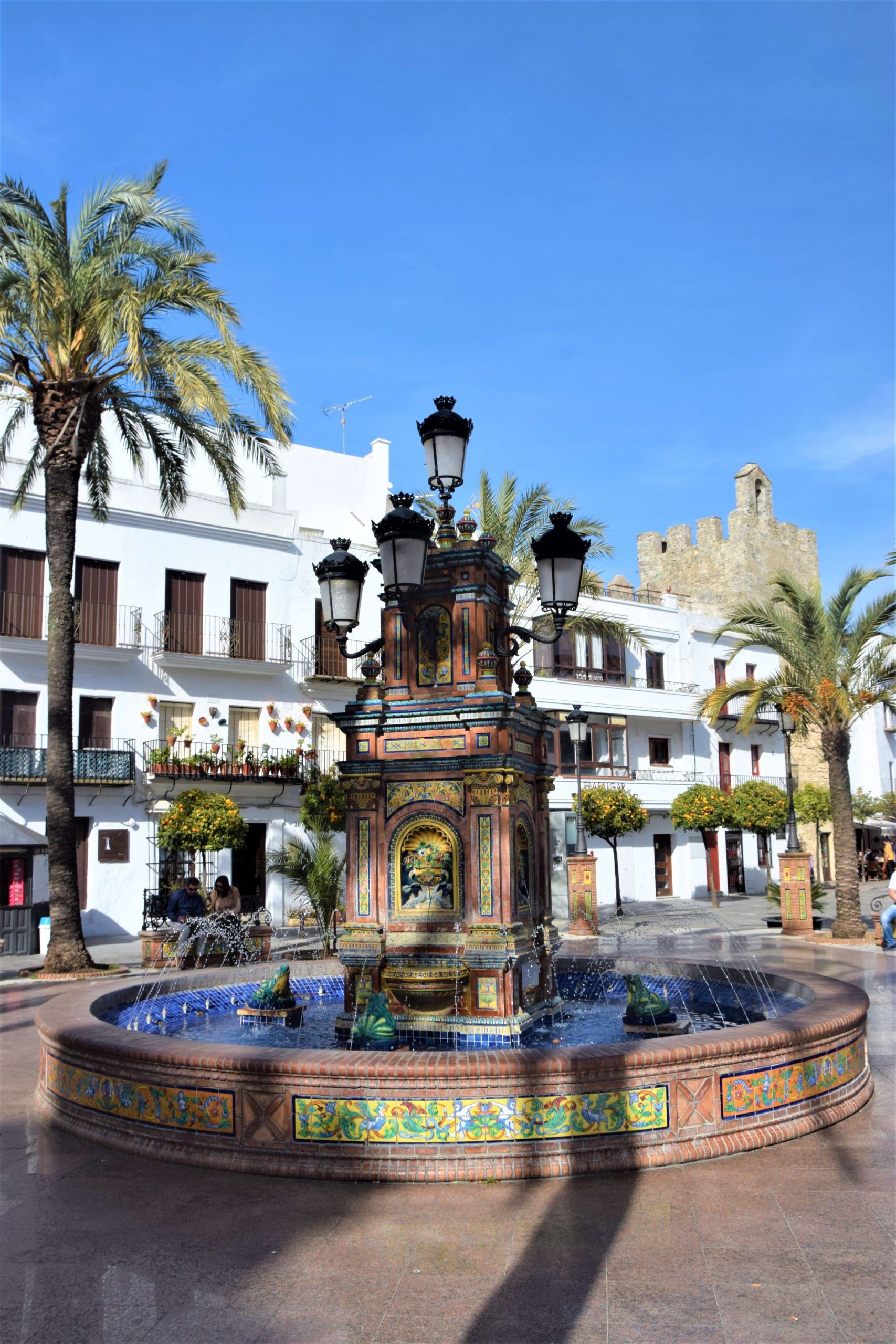 Fuente en la plaza de españa de Vejer de la Frontera Cadiz